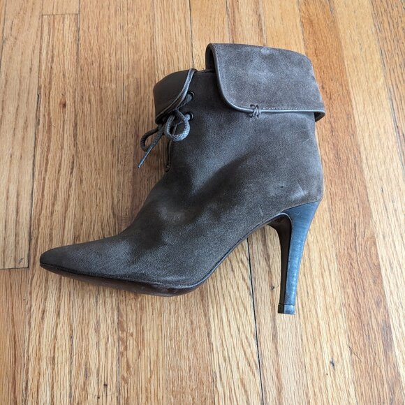 Massimo Dutti suede stiletto ankle boots - Picture 2 of 9